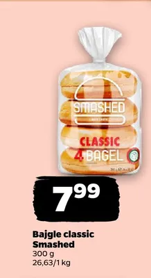 Bajgle classic Smashed promocja w Netto