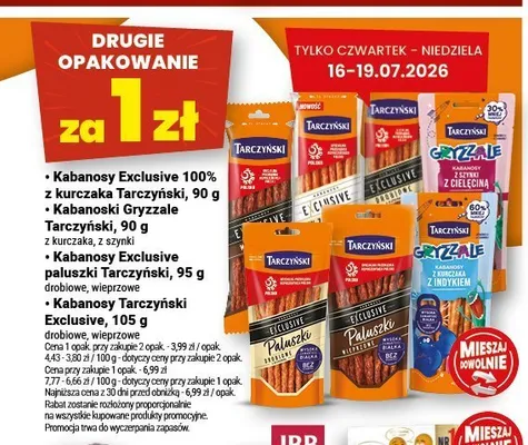 Kabanosy Tarczyński Exclusive wieprzowe promocja w Twój Market