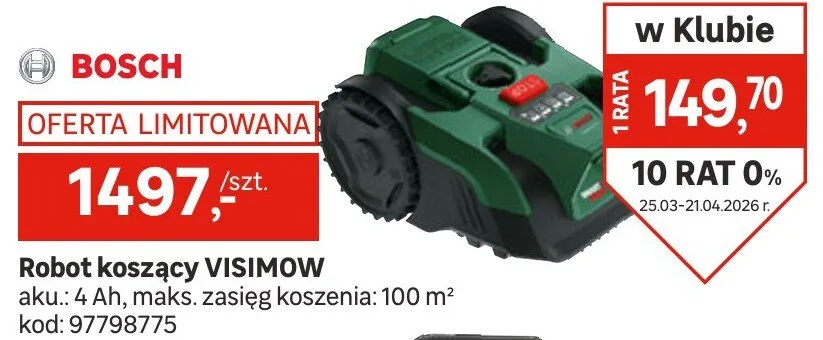 Robot koszący VISIMOW promocja w Leroy Merlin