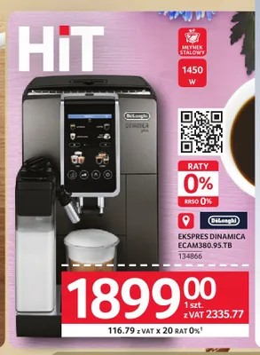 Ekspres Dinamica ECAM380,95.TB DeLonghi promocja w Selgros