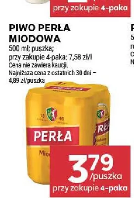 Piwo Perła Miodowa promocja w Stokrotka