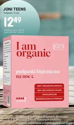 Podpaski higieniczne na noc  promocja w Rossmann