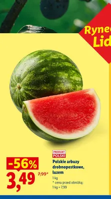 Arbuz polski drobnopestkowy luzem Ryneczek Lidla promocja w Lidl