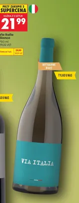 Wino białe Via Italia Bianco promocja w Biedronka