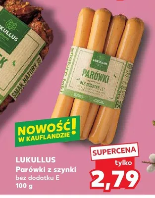 Parówki z szynki bez dodatku E promocja w Kaufland