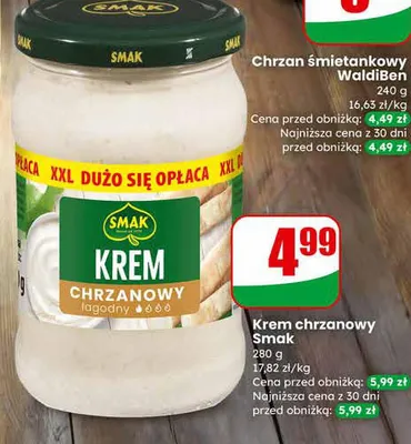 Krem chrzanowy łagodny promocja w Dino