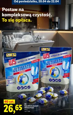 Kapsułki do zmywarki Ultimate Power promocja w Lidl