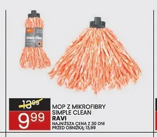 Mop z mikrofibry Simple Clean Ravi promocja w Wafelek