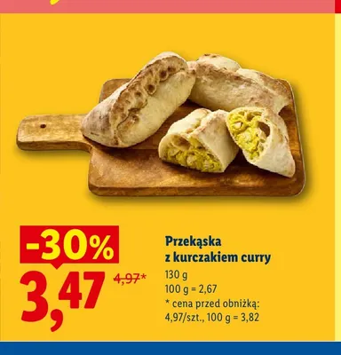 Przekąska z kurczakiem curry promocja w Lidl