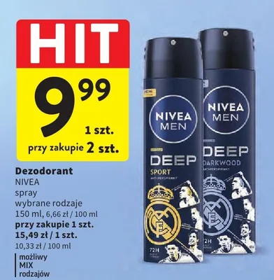 Dezodorant Deep wybrane rodzaje promocja w Intermarche