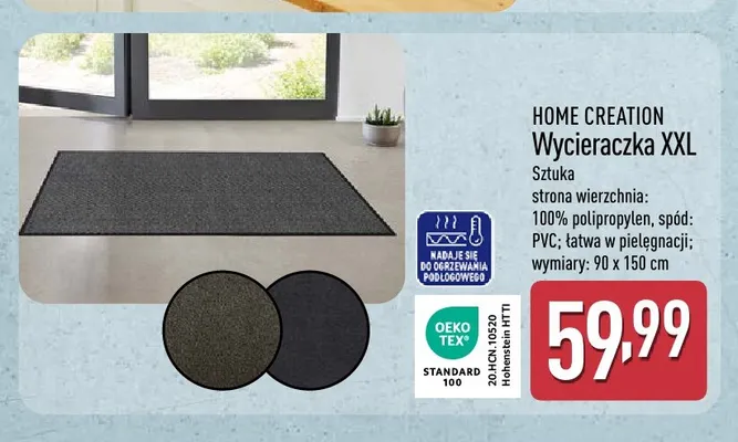 Wycieraczka Xxl 90x150 cm Home Creation promocja w Aldi