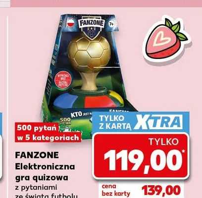 Elektroniczna gra quizowa z pytaniami ze świata futbolu FANZONE promocja w Kaufland