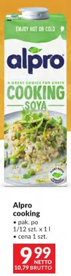 Alpro cooking napój sojowy promocja w Makro