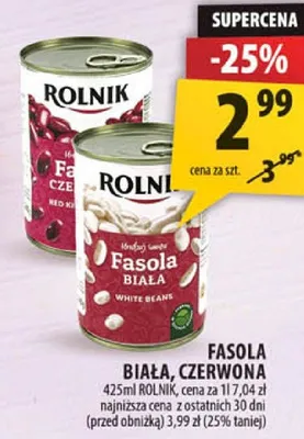 Fasola biała Rolnik promocja w Arhelan