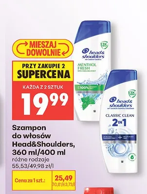 Szampon do włosów Head&Shoulders promocja w Biedronka