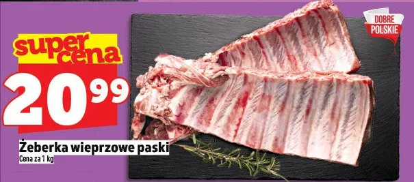 Żeberka wieprzowe paski promocja w TOPAZ