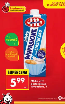 Mleko UHT ciasteczkowe Wypasione promocja w Biedronka