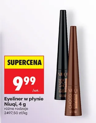 Eyeliner w płynie Niuqi Intense Black promocja w Biedronka