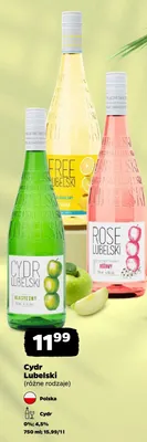Cydr Lubelski Free Cytryna bezalkoholowy promocja w Netto