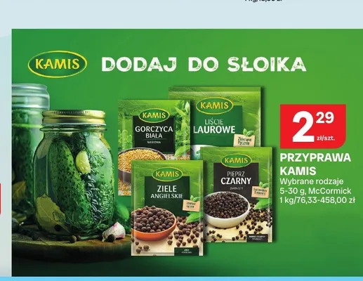 Przyprawa Kamis Pieprz czarny ziarnisty promocja w Chorten