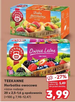 Herbatka owocowa różne rodzaje promocja w Kaufland