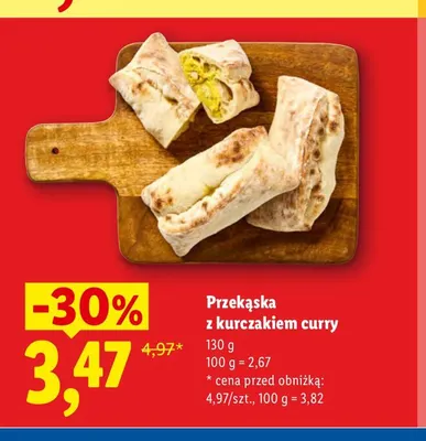 Przekąska z kurczakiem curry promocja w Lidl