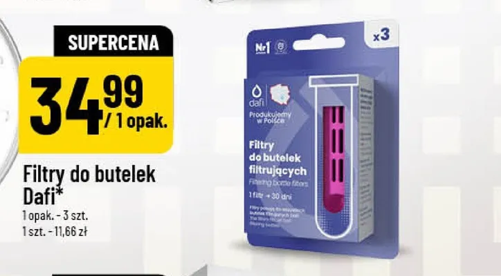 Filtry do butelek filtrujących Dafi 3-pak promocja w POLOmarket