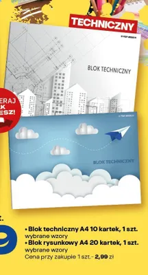 Blok techniczny A4 TOP 2000 10 kartek promocja w Twój Market