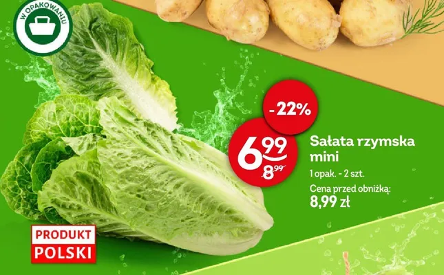 Sałata rzymska mini promocja w Żabka