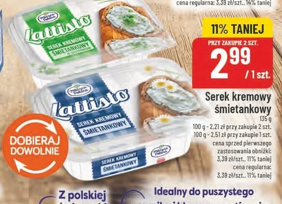 Serek kremowy śmietankowy Lattisto promocja w POLOmarket