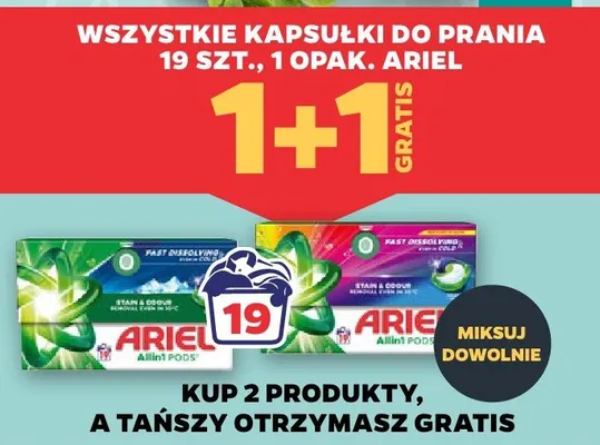 Kapsułki do prania Ariel promocja w Netto