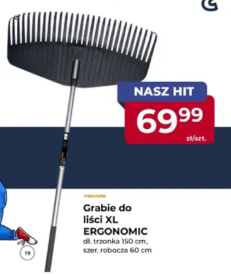 Grabie do liści Xl Ergonomic Fiskars promocja w PSB Mrówka