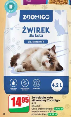 Żwirek dla kota silikonowy promocja w Dino