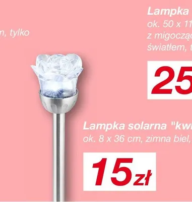 Lampka solarna kwiat promocja w KiK