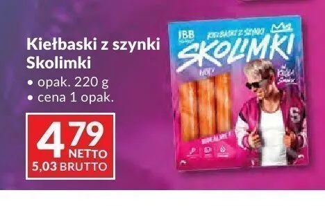 Kiełbaski z szynki Skolimki JBB Bałdyga promocja w Makro