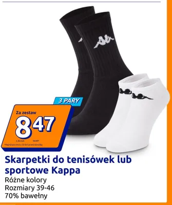 Skarpetki sportowe Kappa 3-pak promocja w Action