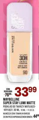 MAYBELLINE SUPER STAY LUMI MATTE podkład do twarzy matująco-kryjący 30 ml promocja