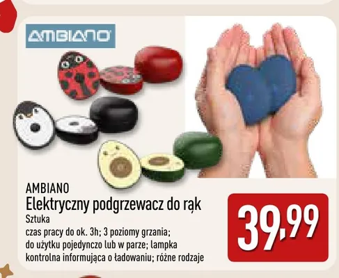 Elektryczny podgrzewacz do rąk Ambiano promocja w Aldi