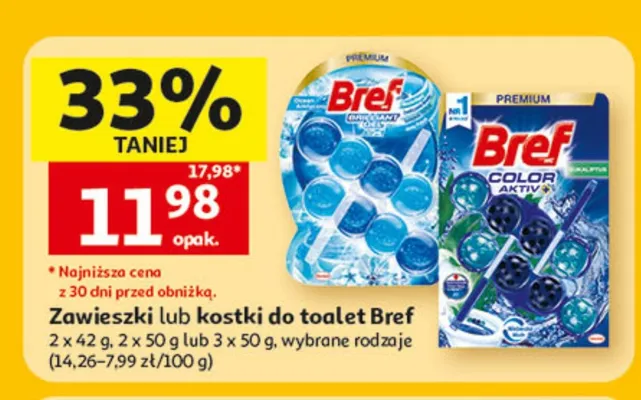 Kostki do toalet Bref promocja w Auchan