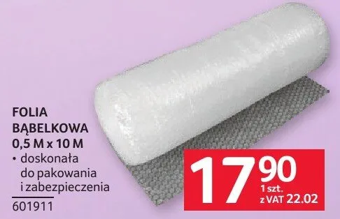 Folia bąbelkowa 0,5 M x 10 M promocja w Selgros