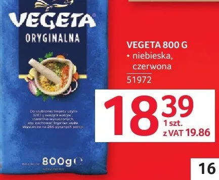 Przyprawa Vegeta 800 g promocja w Selgros