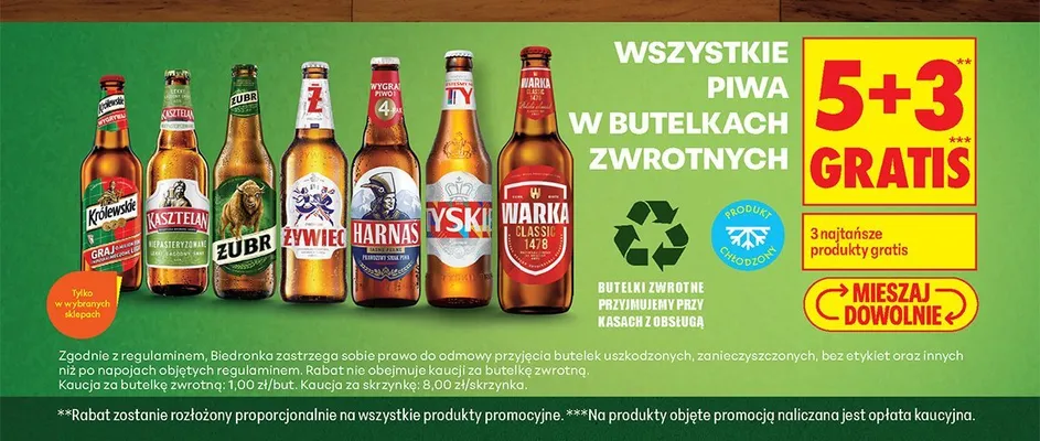 Piwo Kasztelan Niepasteryzowane promocja w Biedronka