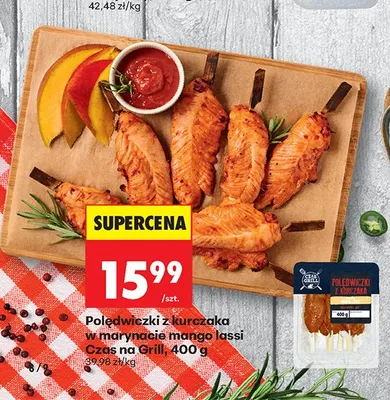 Polędwiczki z kurczaka w marynacie mango lassi Czas na Grill promocja w Biedronka