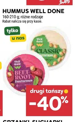 Hummus buraczany Well Done promocja w Stokrotka