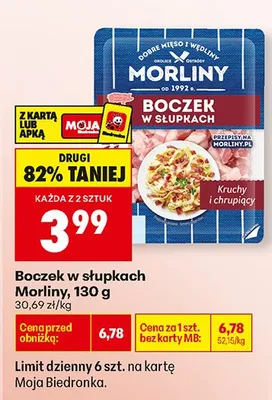 Boczek w słupkach promocja w Biedronka