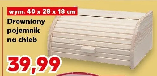 Drewniany pojemnik na chleb promocja w Kaufland