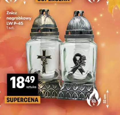 Znicz nagrobkowy Lw P-45 promocja w Delikatesy Centrum