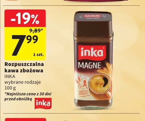 Kawa rozpuszczalna kawa zbożowa Inka Magne promocja w Intermarche