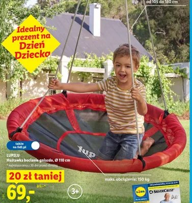 Huśtawka bocianie gniazdo Ø 110cm promocja w Lidl