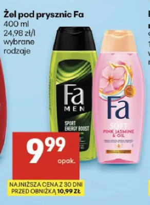 Żel pod prysznic Fa Soft Pink Jasmine & Oil promocja w Delikatesy Centrum